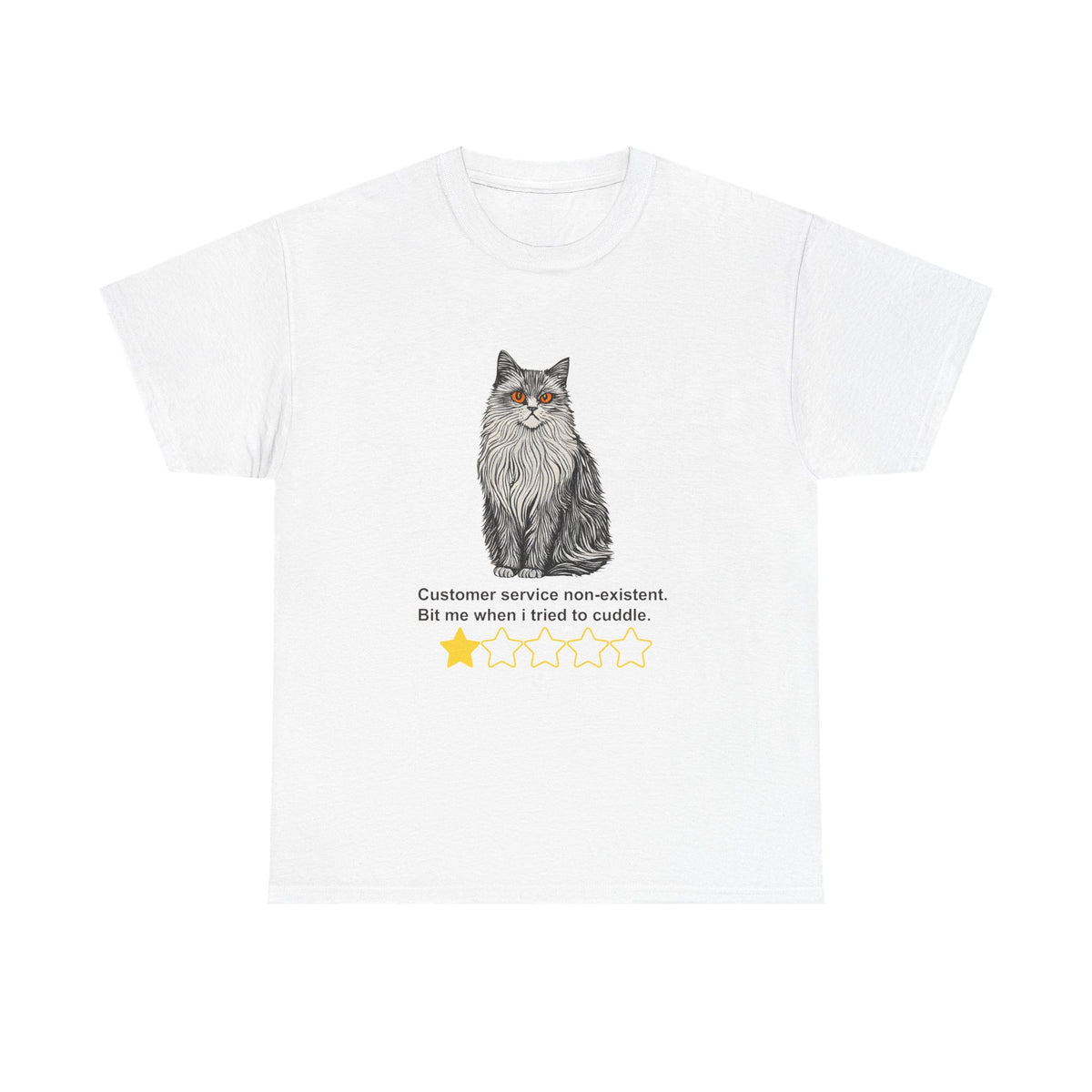 Customer Service Nonexistent Cat Review Tee by Electrik Land