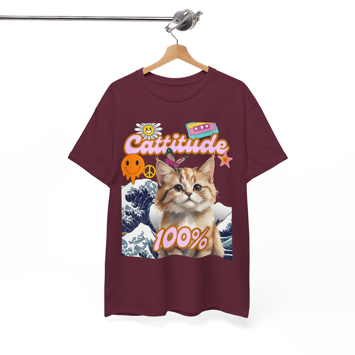 Cattitude 100% Waves Edition - Cat Lovers - Unisex T-shirt