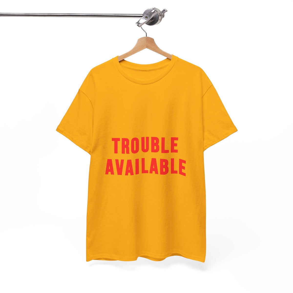 Trouble Available T-Shirt for Chaos-Curious Nights by Electrik Land.