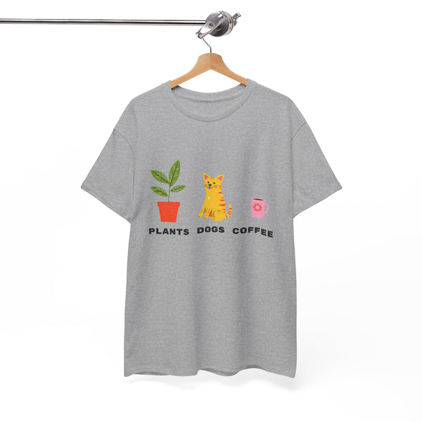 Plants Dogs Coffee Cute |  Unisex T-shirt