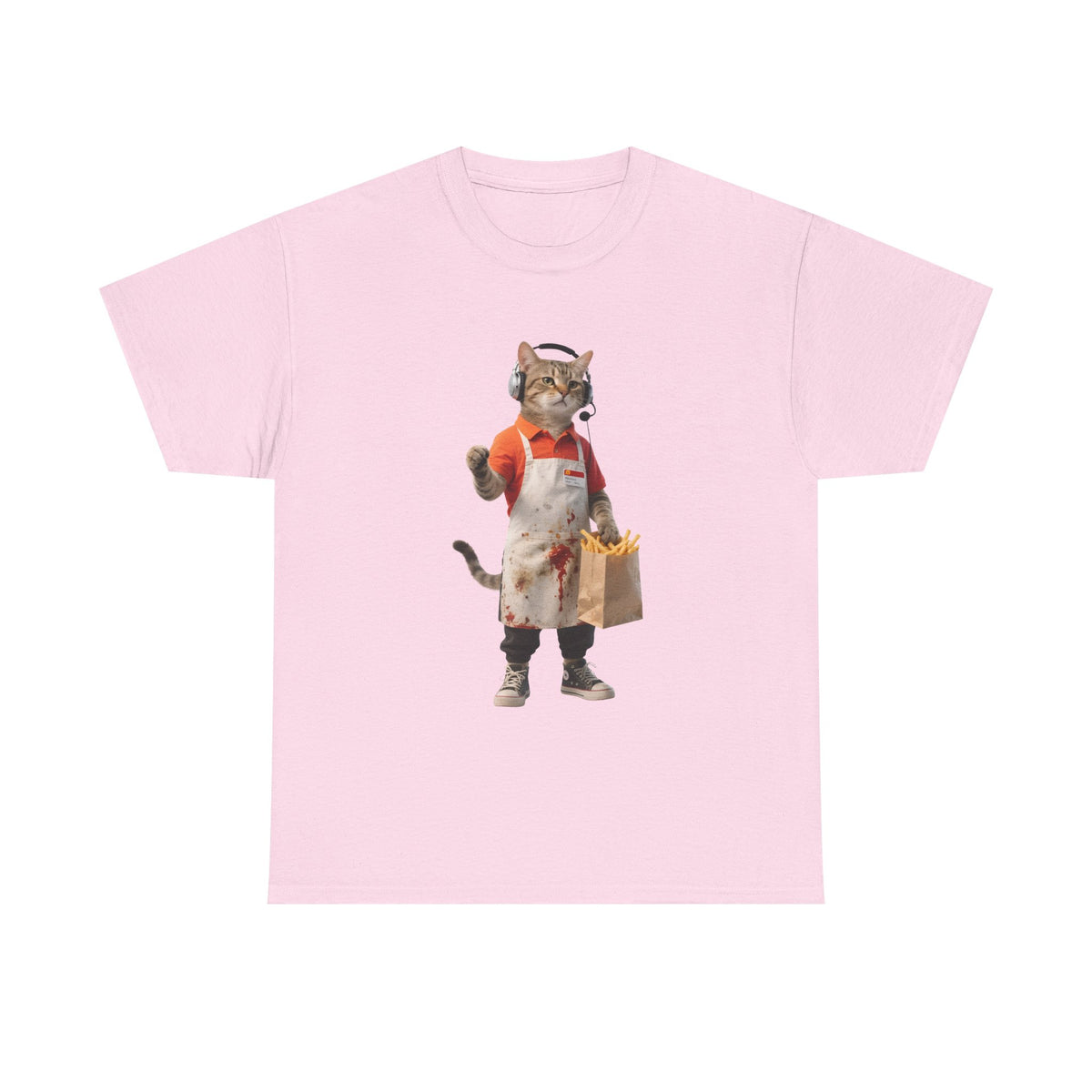 Fast Food Worker Cat - Pets With Day Jobs Unisex T-Shirt