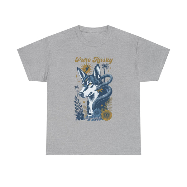 Pure Husky Fantasy Tattoo Graphic Tee by Electrik Land