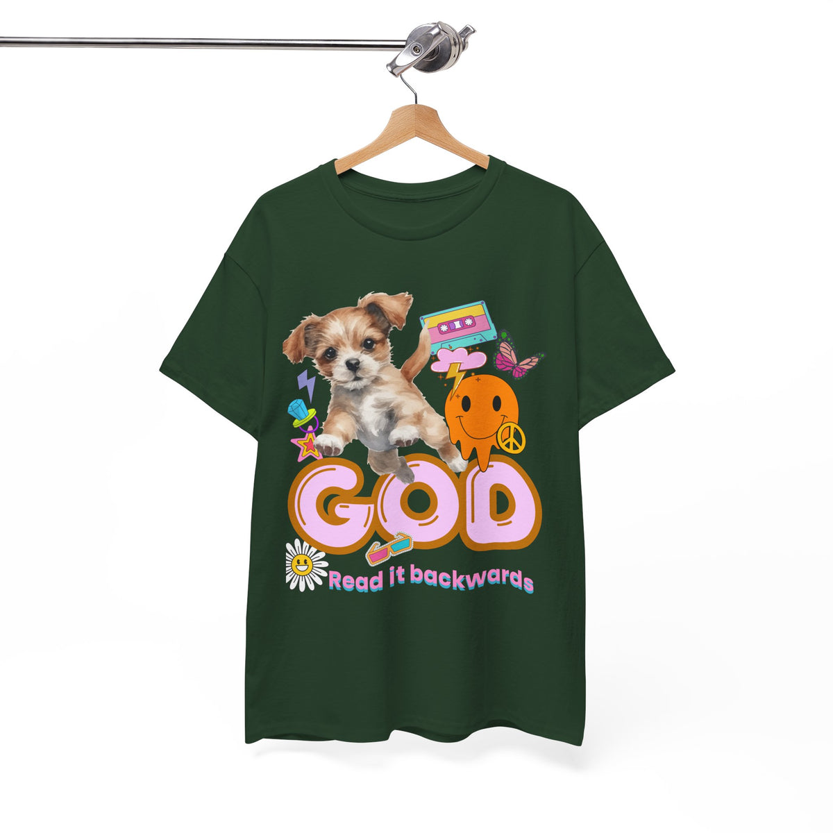 G.O.D Puppy Read it Backwards - Unisex T-shirt