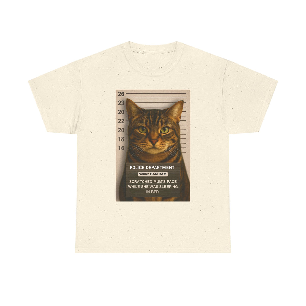 Police Mugshot- Custom Pet Print Unisex Tee