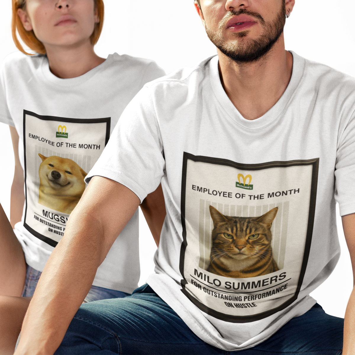 Employee of the Month – Custom Pet Print Unisex Tee