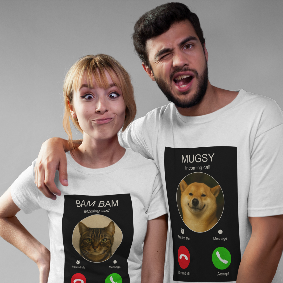 Incoming Call from Your Pet -  Custom Unisex Tee