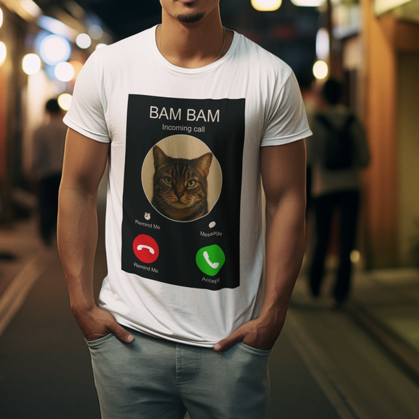 Incoming Call from Your Pet -  Custom Unisex Tee