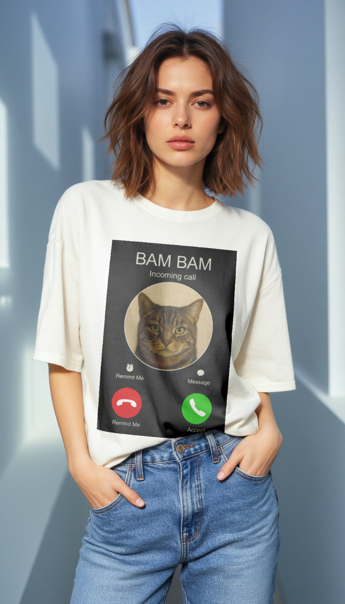 Incoming Call from Your Pet -  Custom Unisex Tee
