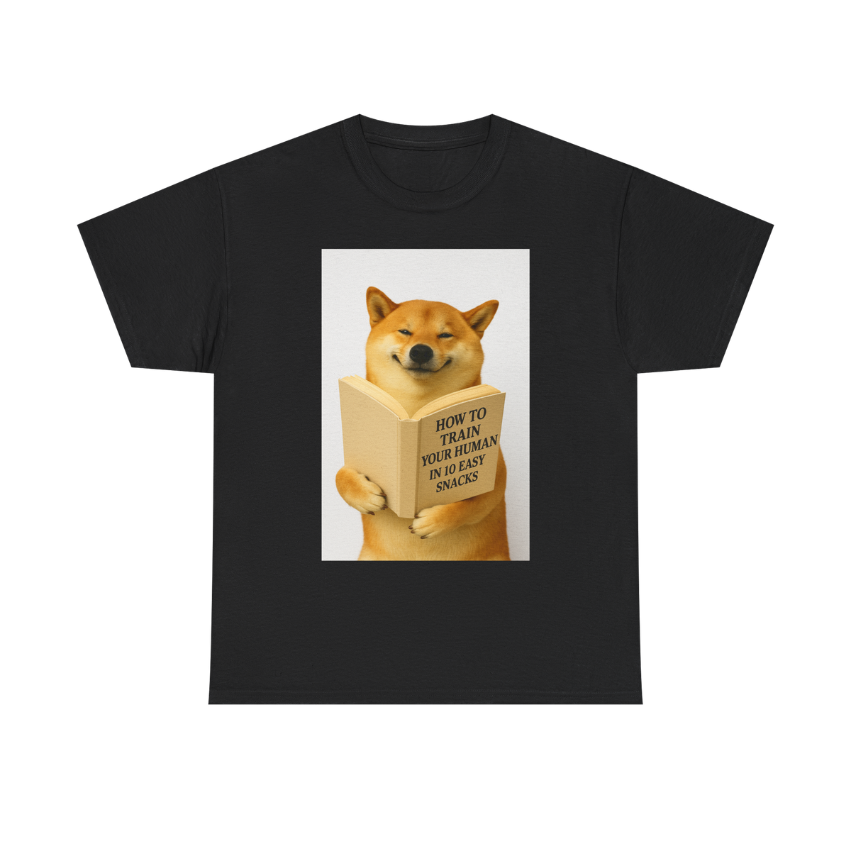 Your Pet Reads a book. Custom T-Shirt.