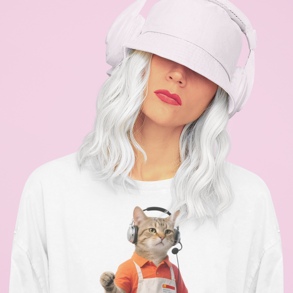 Fast Food Worker Cat - Pets With Day Jobs Unisex T-Shirt