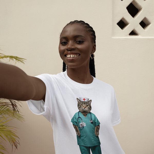 Medical Worker Cat - Pets With Day Jobs Unisex T-Shirt