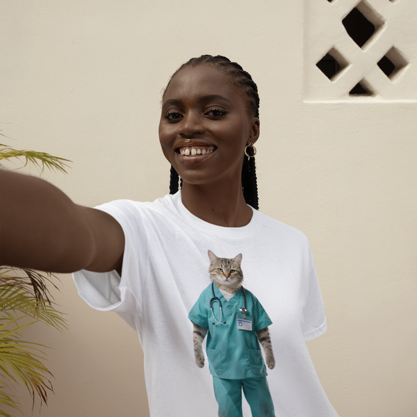 Medical Worker Cat - Pets With Day Jobs Unisex T-Shirt