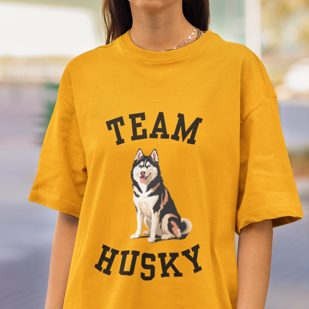 Team Husky Vintage Style Varsity  T-Shirt