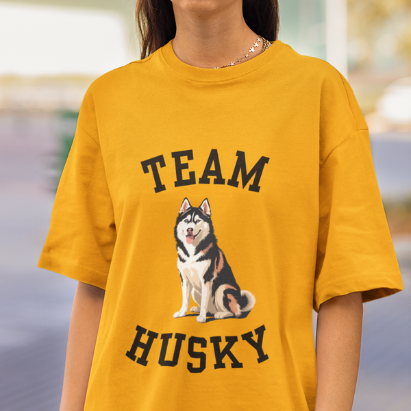 Team Husky Vintage Style Varsity  T-Shirt