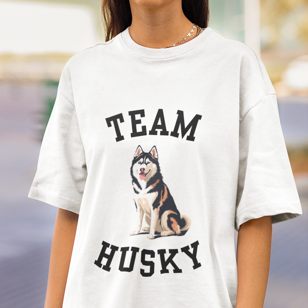 Team Husky Vintage Style Varsity  T-Shirt