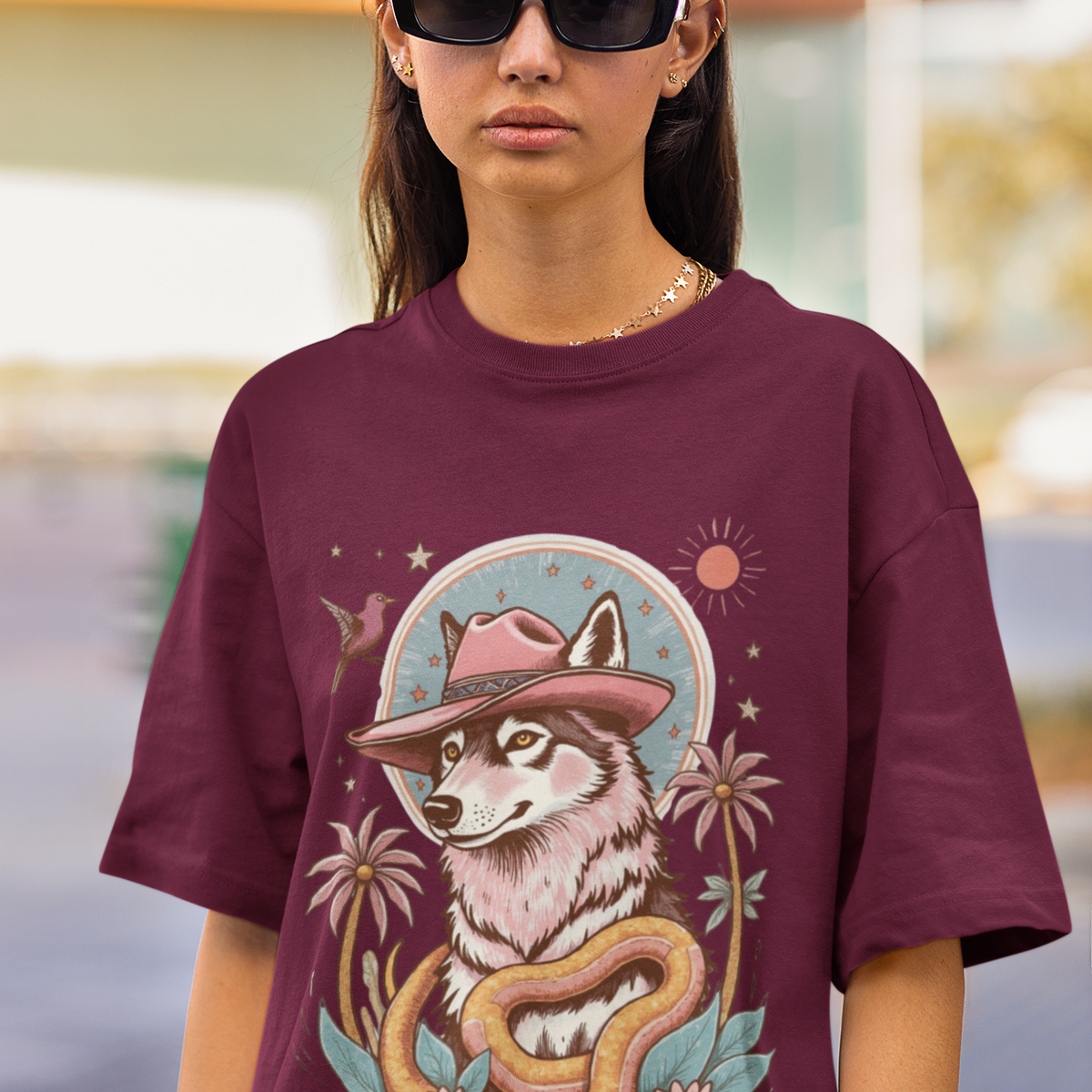 Husky Retro Cowboy T-Shirt