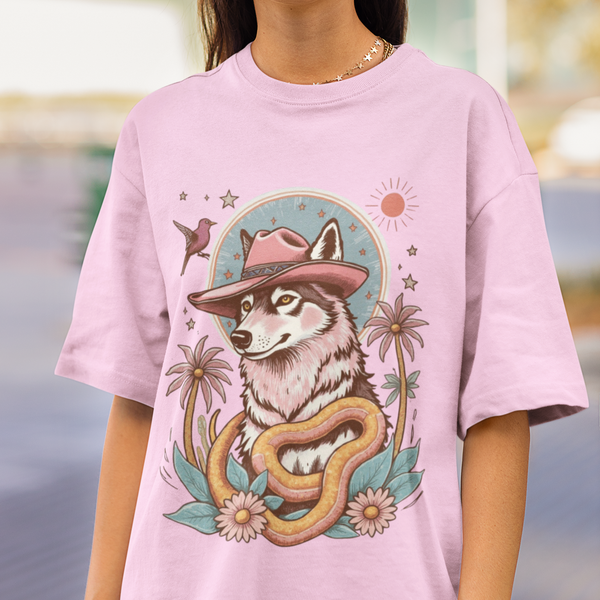 Husky Retro Cowboy T-Shirt