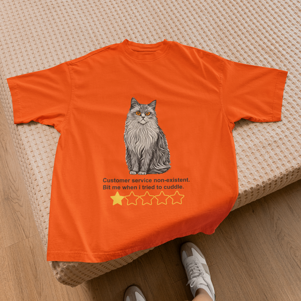 Customer Service Nonexistent Cat Review Tee by Electrik Land