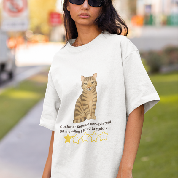1 Star Cat Experience (Cartoon Cat) | Funny Cat Humor Tee by Electrik Land