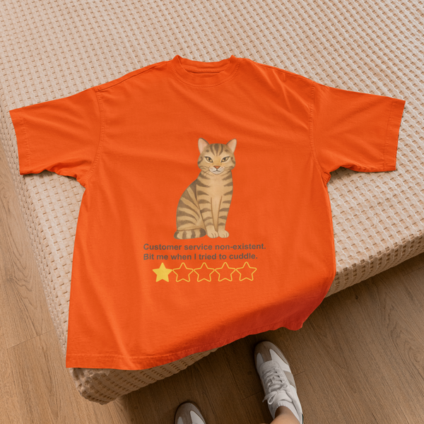 1 Star Cat Experience (Cartoon Cat) | Funny Cat Humor Tee by Electrik Land
