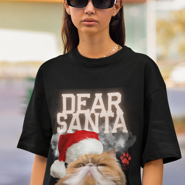 Dear Santa Define Good Cat Tee by Electrik Land