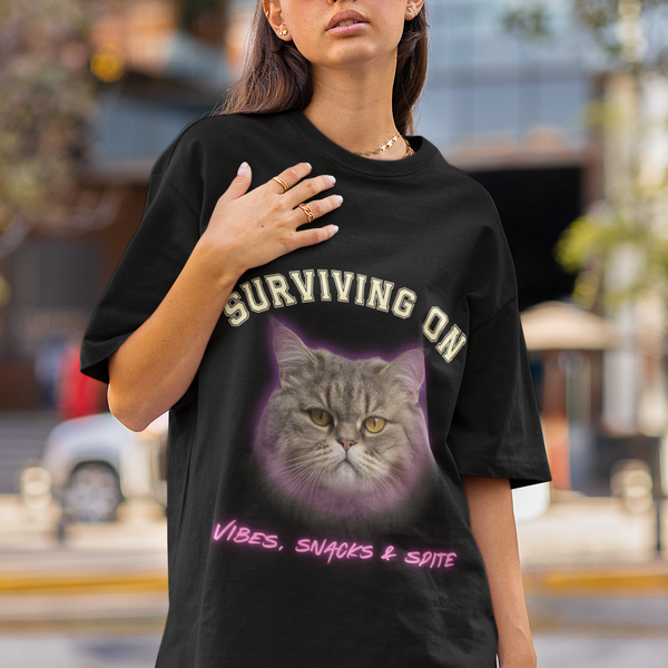 Surviving On Vibes Snacks & Spite |  T-Shirt by Electrik Land