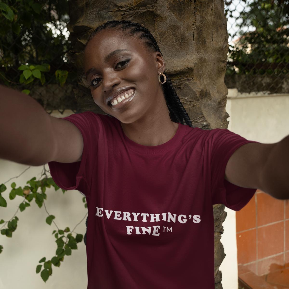 Everything’s Fine T-Shirt for High-Functioning Meltdowns by Electrik Land.
