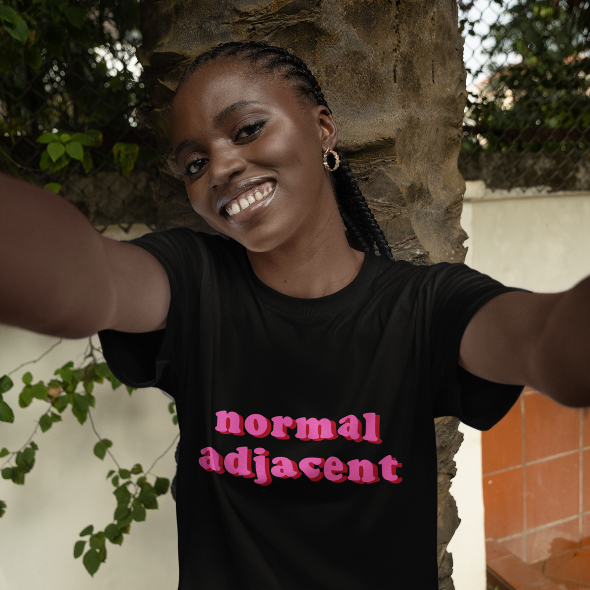 Normal Adjacent T-Shirt for High-Functioning Weirdos by Electrik Land.