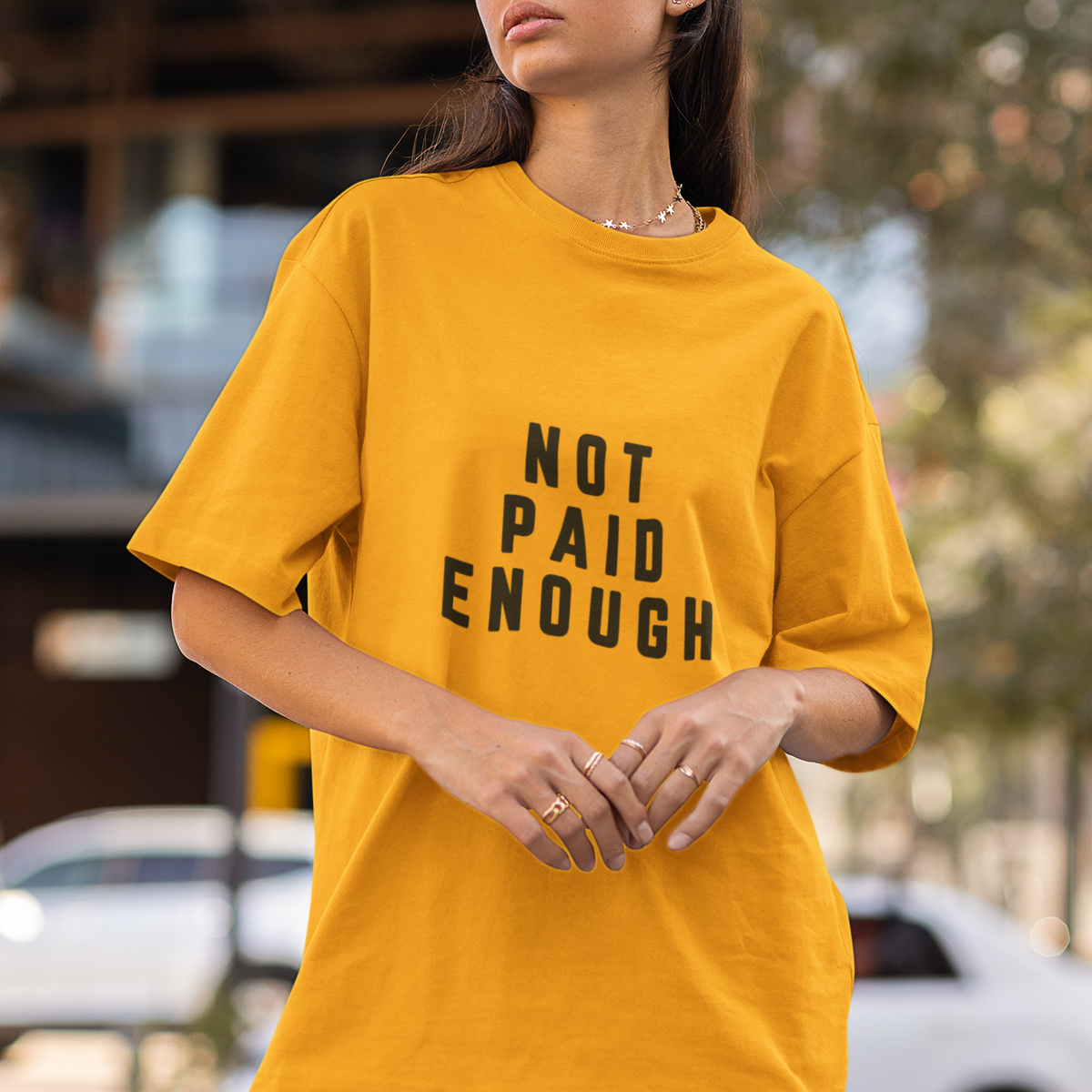 Not Paid Enough T-Shirt for Burnt-Out Office People by Electrik Land.