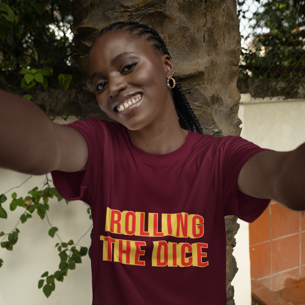 Rolling The Dice T-Shirt for Questionable Decisions by Electrik Land.