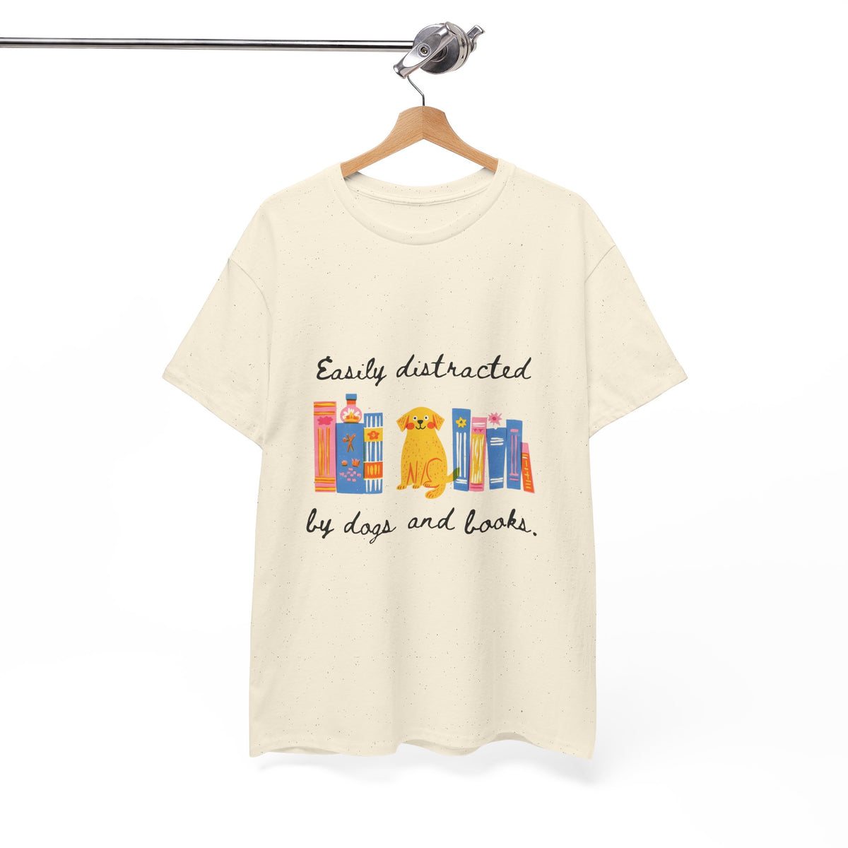 Easily Distracted by Dogs & Books |  Unisex T-shirt