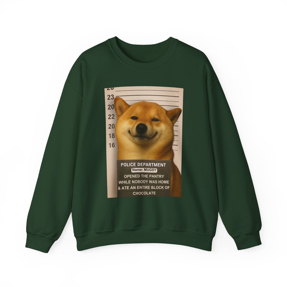 Pet Mugshot Custom Print - Unisex Crew Sweater
