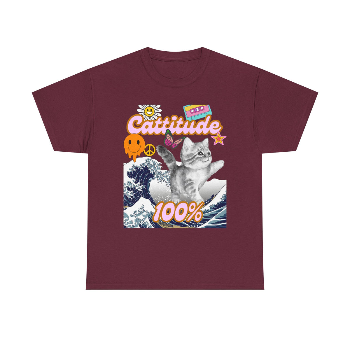 Cattitude 100% -  Cat Lovers - Unisex T-shirt