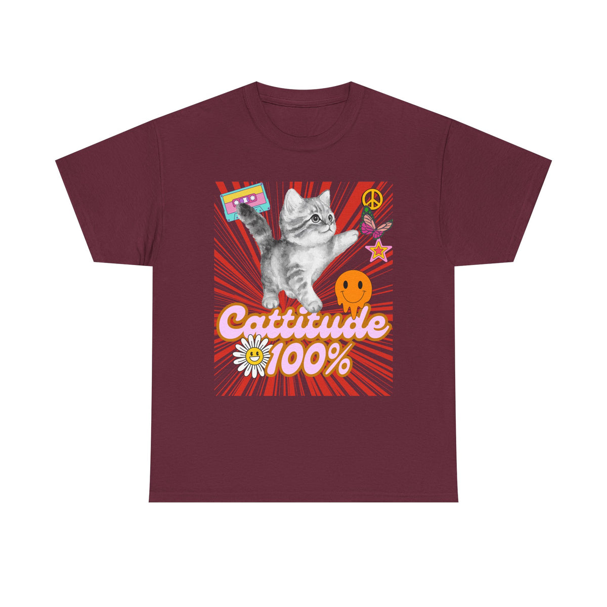 Cattitude 100% Y2K Edition - Cat Lovers - Unisex T-shirt