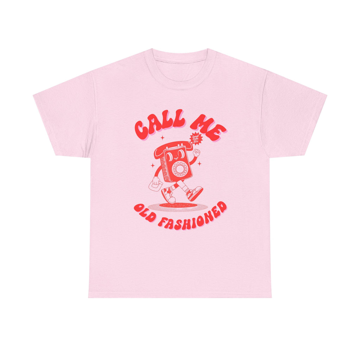 Call Me Old Fashioned Vintage Red Phone Tee by Electrik Land