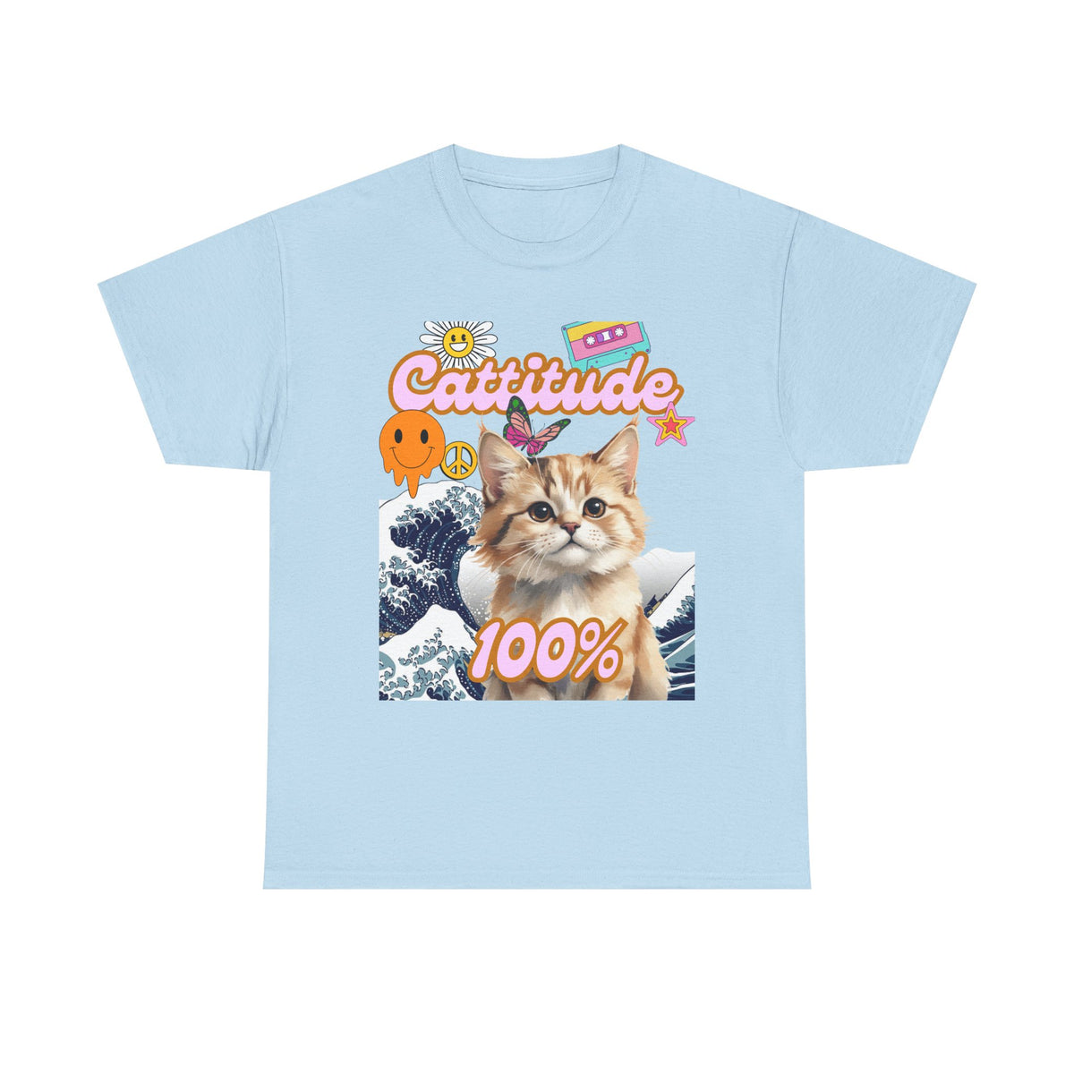 Cattitude 100% Waves Edition - Cat Lovers - Unisex T-shirt