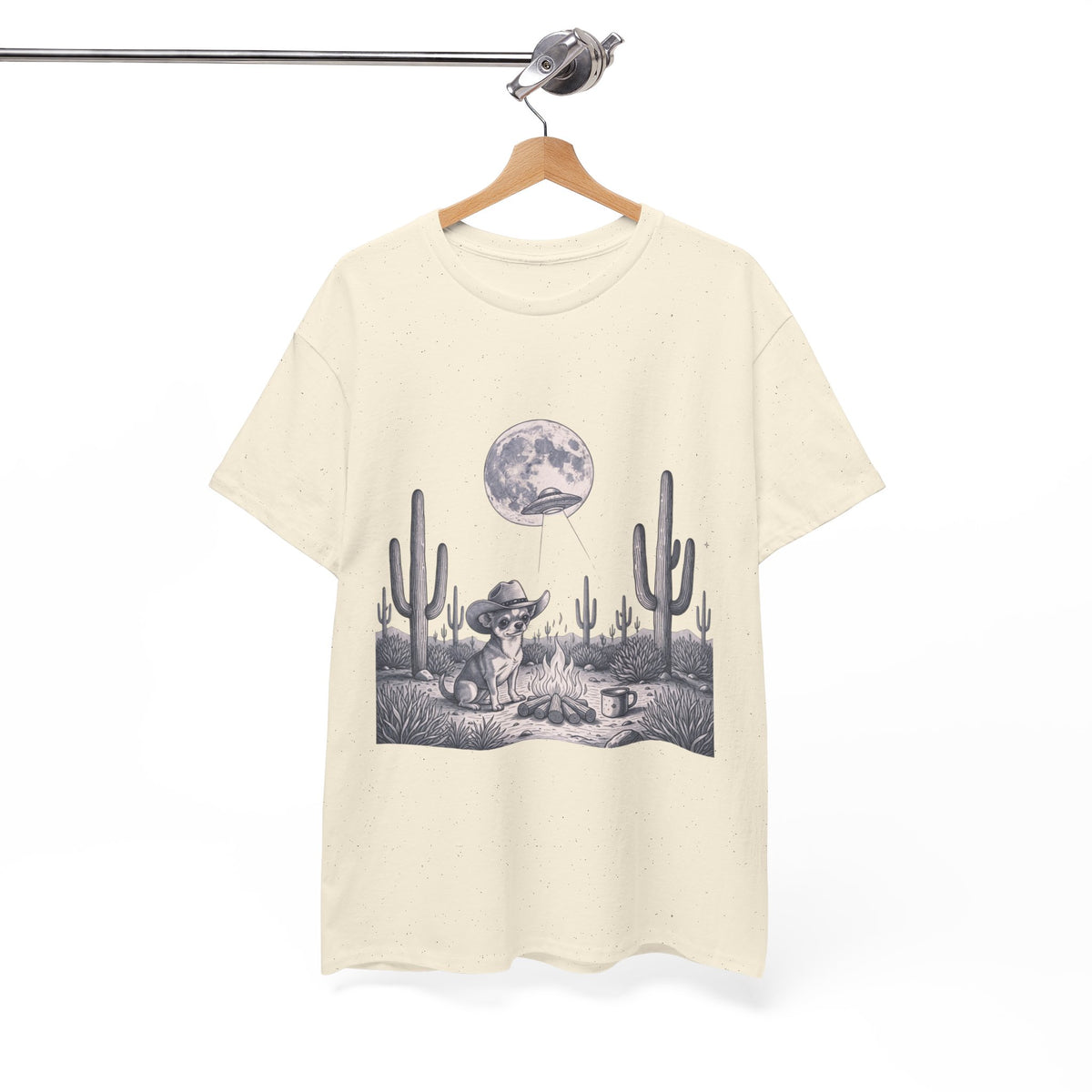 Chihuahua Cowboy & Desert UFO  - Unisex T-shirt
