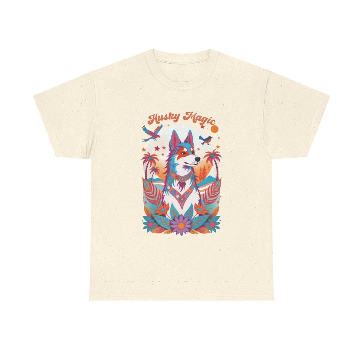 Husky Pop Psychedelic Retro Graphic Tee by Electrik Land