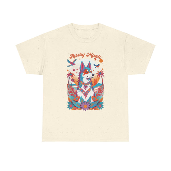 Husky Pop Psychedelic Retro Graphic Tee by Electrik Land