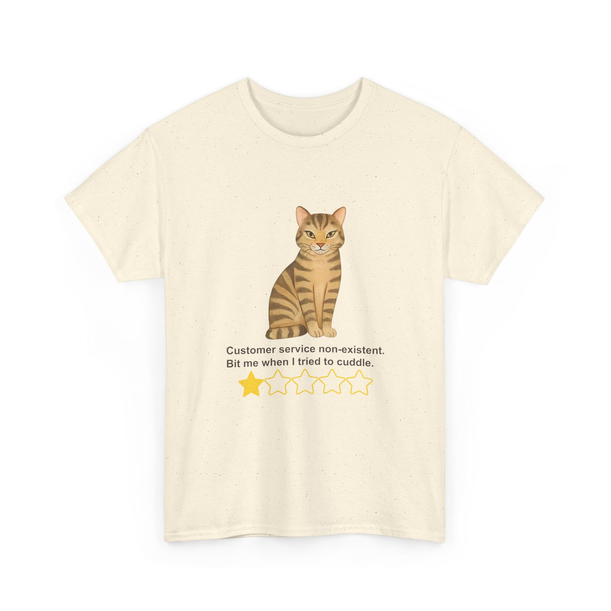1 Star Cat Experience (Cartoon Cat) | Funny Cat Humor Tee by Electrik Land