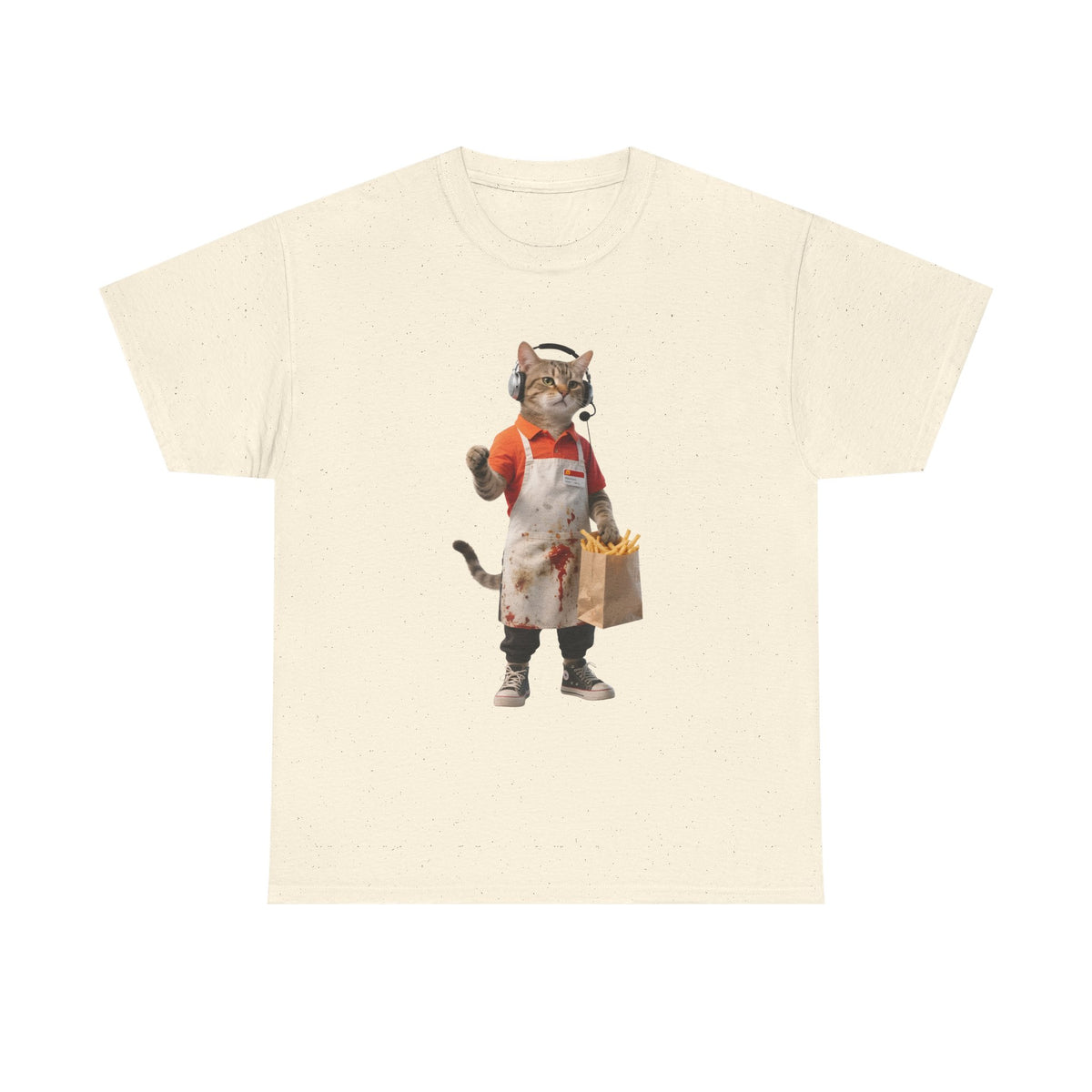 Fast Food Worker Cat - Pets With Day Jobs Unisex T-Shirt