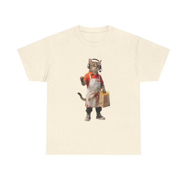 Fast Food Worker Cat - Pets With Day Jobs Unisex T-Shirt