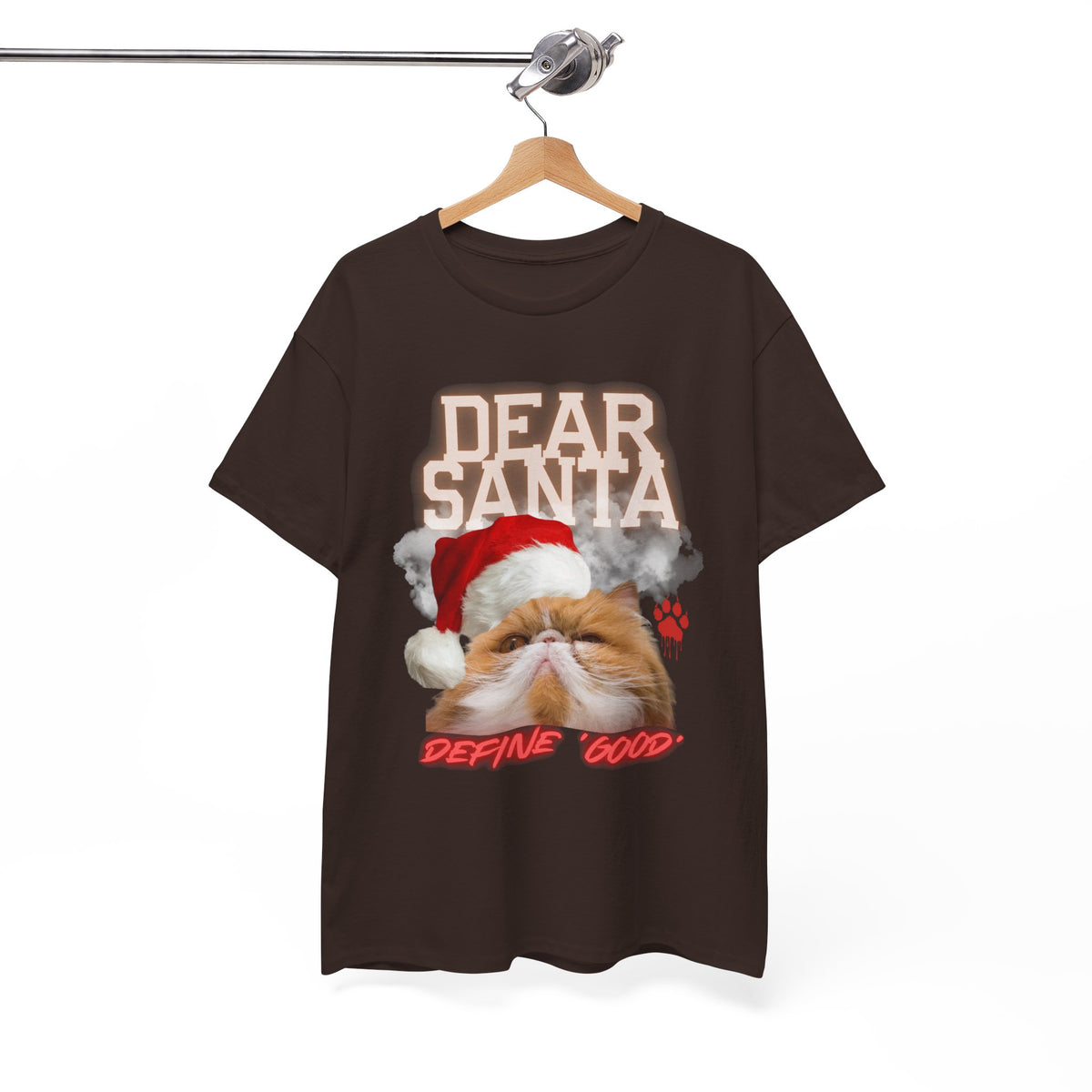 Dear Santa Define Good Cat Tee by Electrik Land