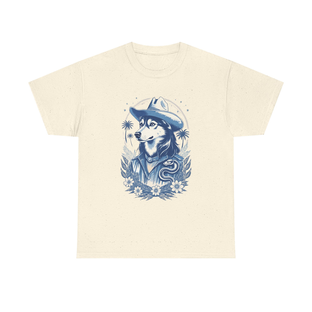 Husky Blue Print Cowboy T-Shirt