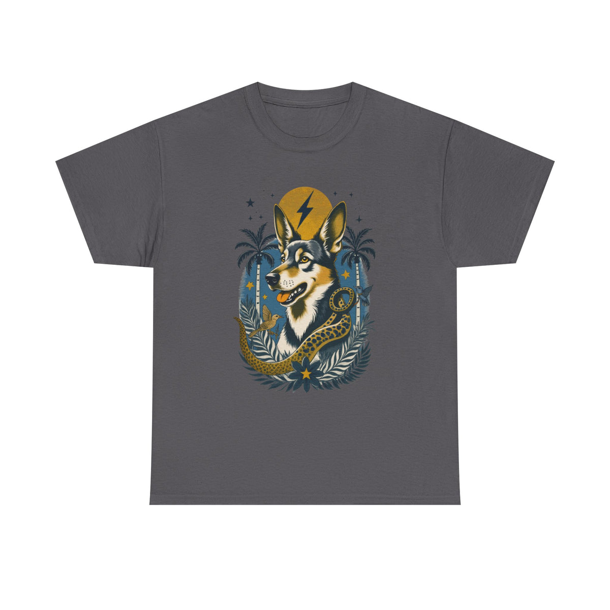 German Shepard Vintage Style Tattoo Graphic T-Shirt