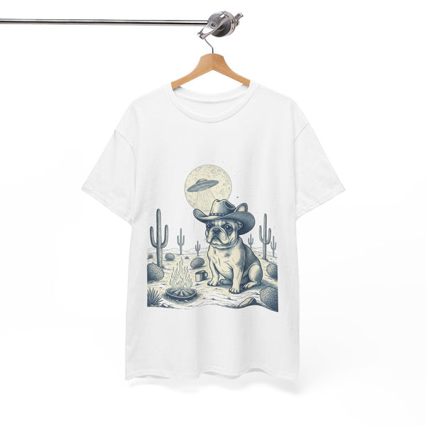 French Bulldog Cowboy & Desert UFO  - Unisex T-shirt