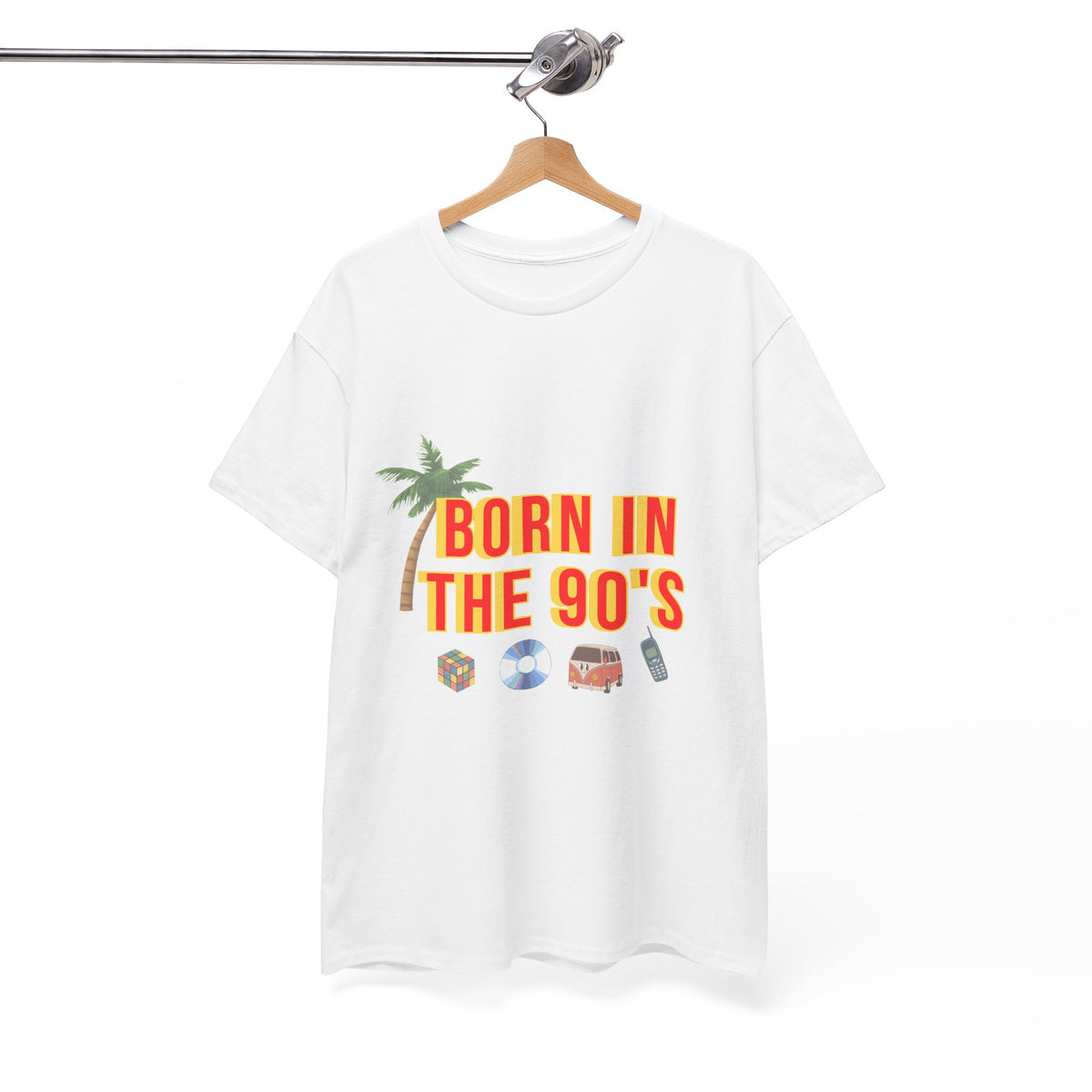 Born in the 90s T-Shirt with Retro Icons Nostalgia by Electrik Land.