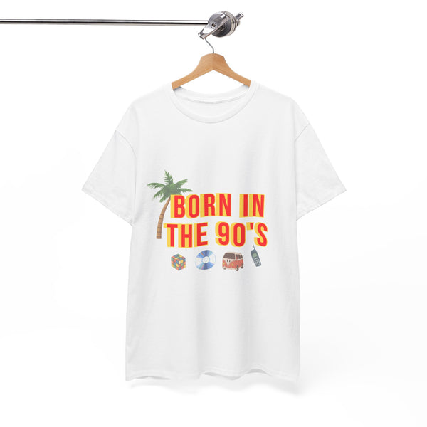 Born in the 90s T-Shirt with Retro Icons Nostalgia by Electrik Land.