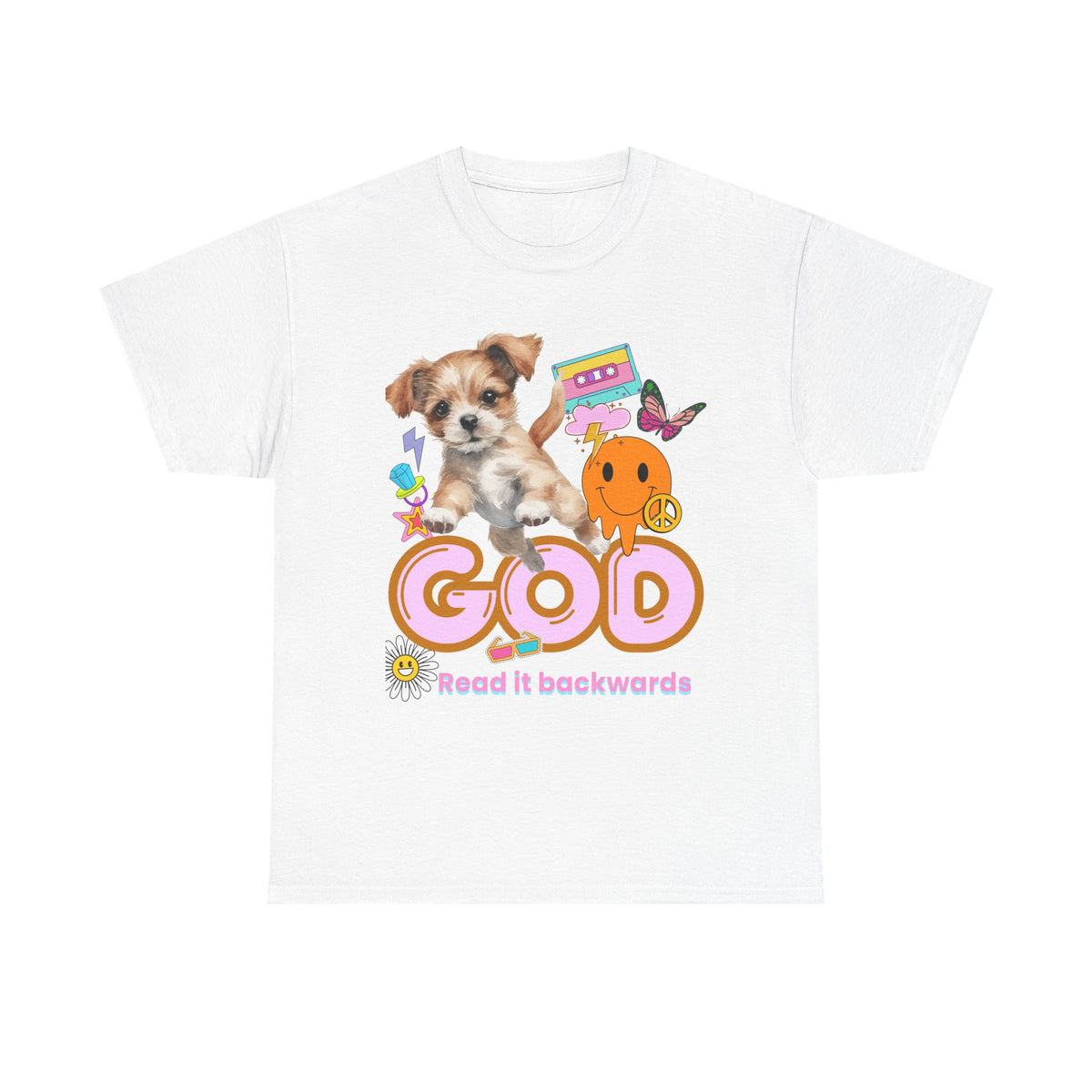 G.O.D Puppy Read it Backwards - Unisex T-shirt