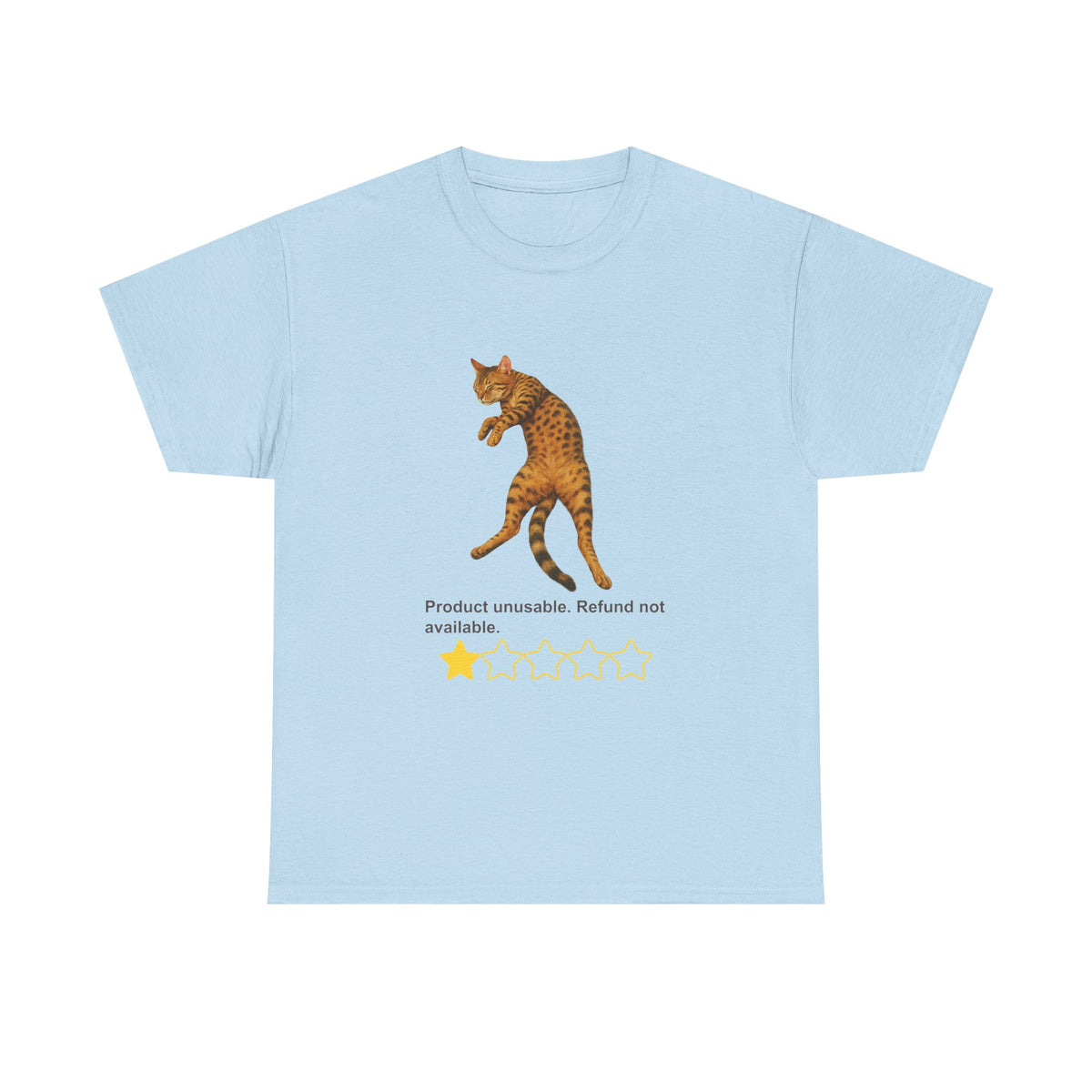 Product Unusable Funny Cat Review Tee by Electrik Land